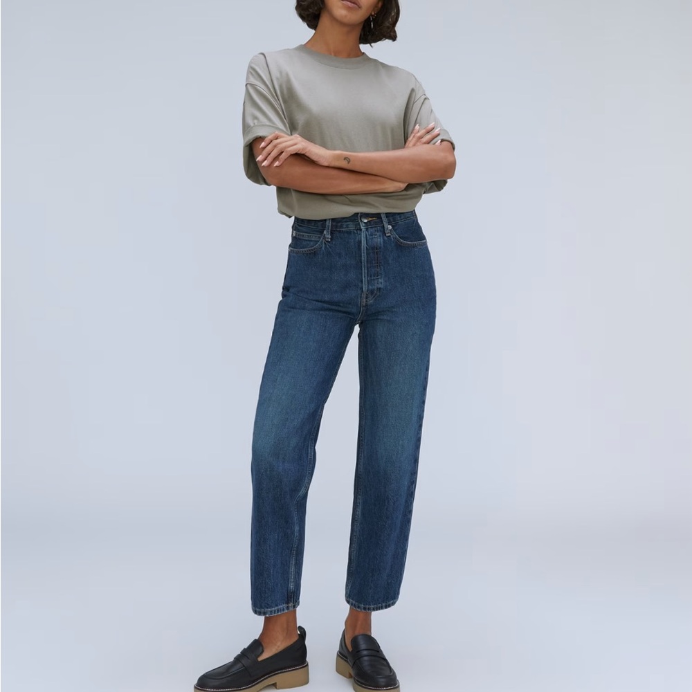 NWT EVERLANE HIGH RISE MOM RIGID WAY HIGH JEANS